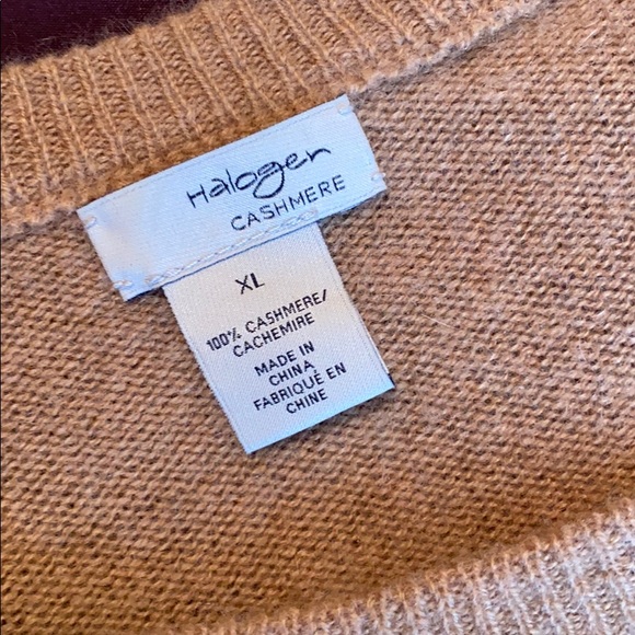 Halogen camel-color cashmere sweater - Picture 5 of 5